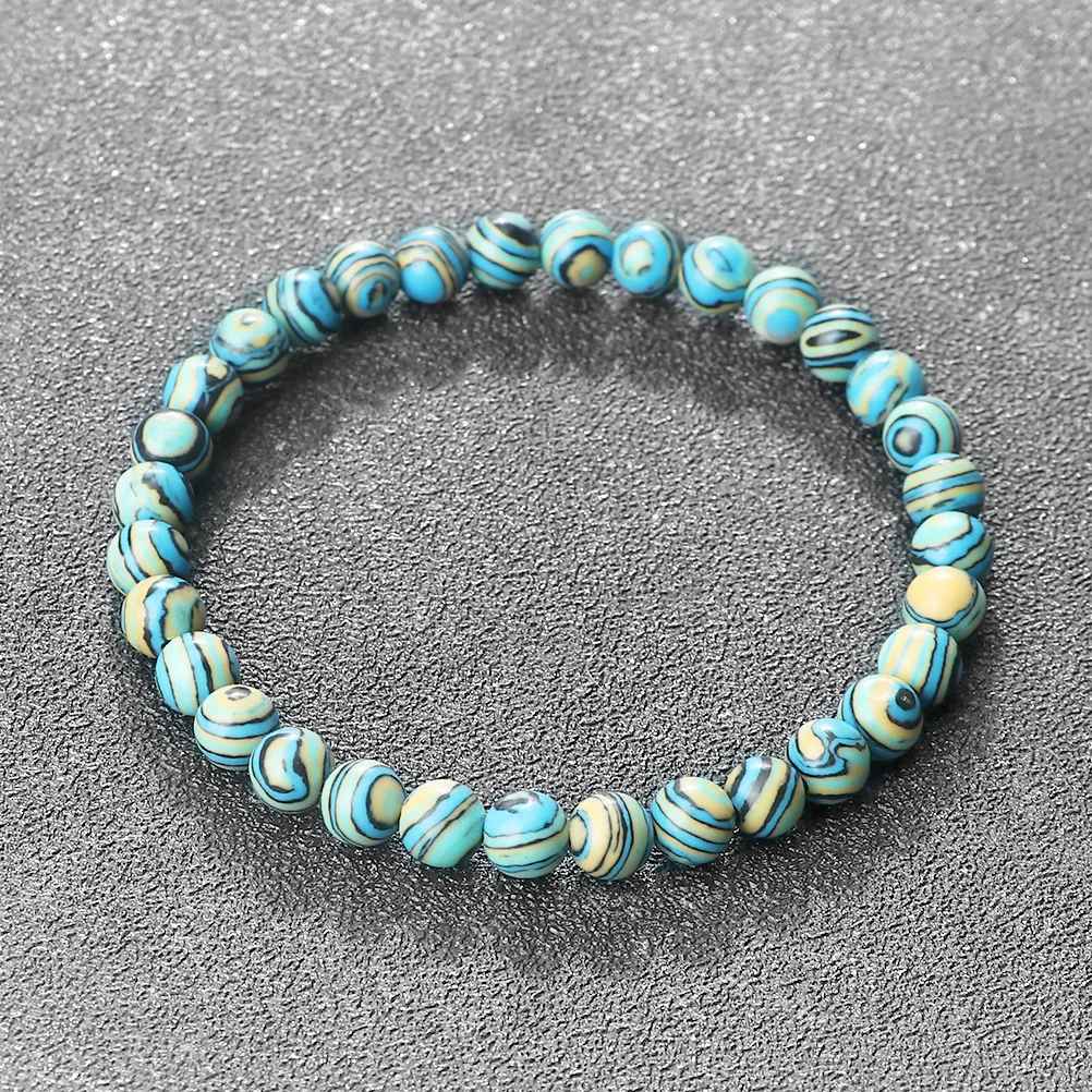 Lysoria - Blaues Malachit-Natursteinarmband