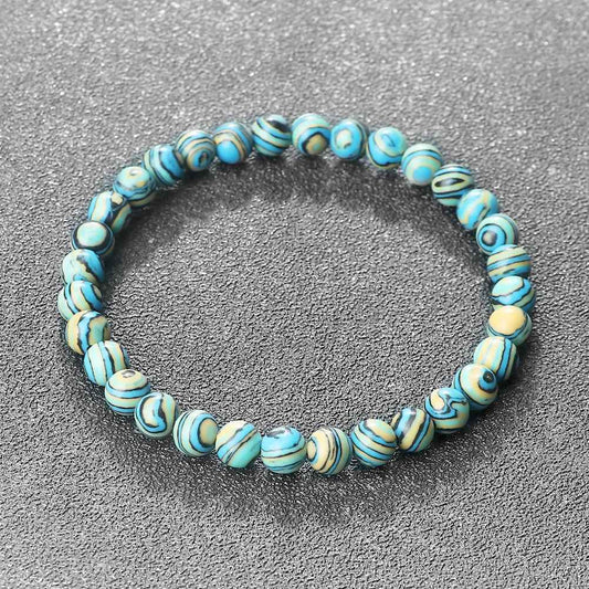 Lysoria - Blaues Malachit-Natursteinarmband